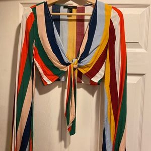 Striped Forever21 CropTop